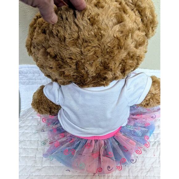 Build A Bear Teddy Brown Tan 15" Plush Stuffed Animal Toy Birthday Princess Tutu - Picture 6 of 11